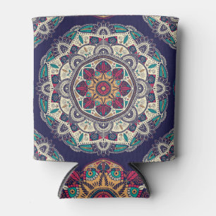 Rafraîchisseur Pour Canette Mandala floral : Vintage ornemental sans joint
