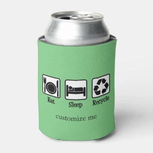 Rafraîchisseur Pour Canette Mangez le sommeil Recyclage Cute personnalisé Recy
