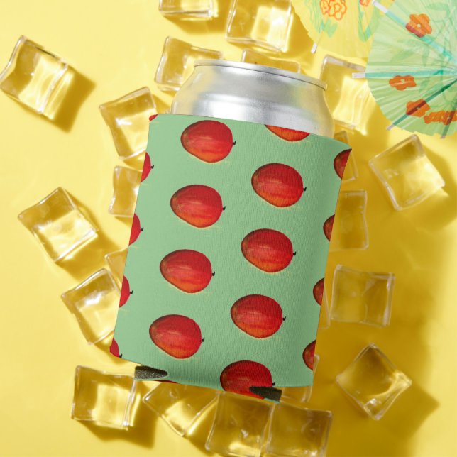 Rafraîchisseur Pour Canette Mango fruit aquarelle verte Alimentation Motif tro (Été in situ)