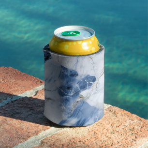 Rafraîchisseur Pour Canette marbre bleu abstrait motif côtier