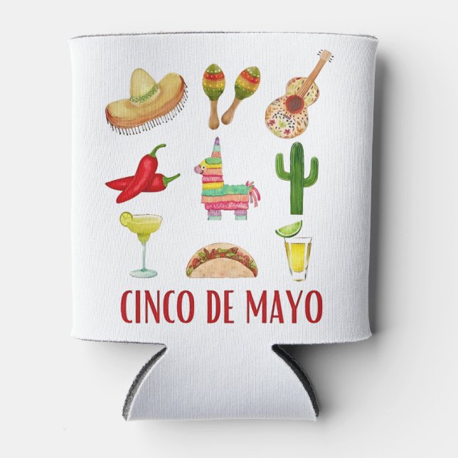 Rafraîchisseur Pour Canette Margarita Et Bow Coquette Cinco De Mayo (Devant)