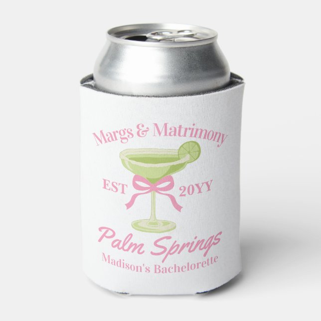 Rafraîchisseur Pour Canette Marges et Mariage Margaritas Bachelorette Party (Can devant)