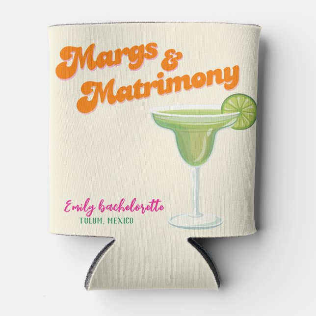 Rafraîchisseur Pour Canette Marges & Mariage Bachelorette Week-end (Devant)