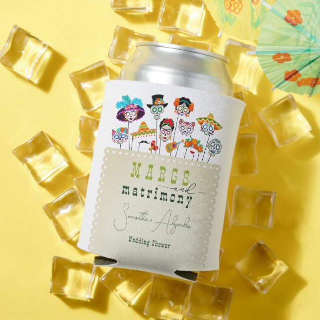 Rafraîchisseur Pour Canette Margs & Mariage Fiesta Mexicaine Couples Douche (Été in situ)