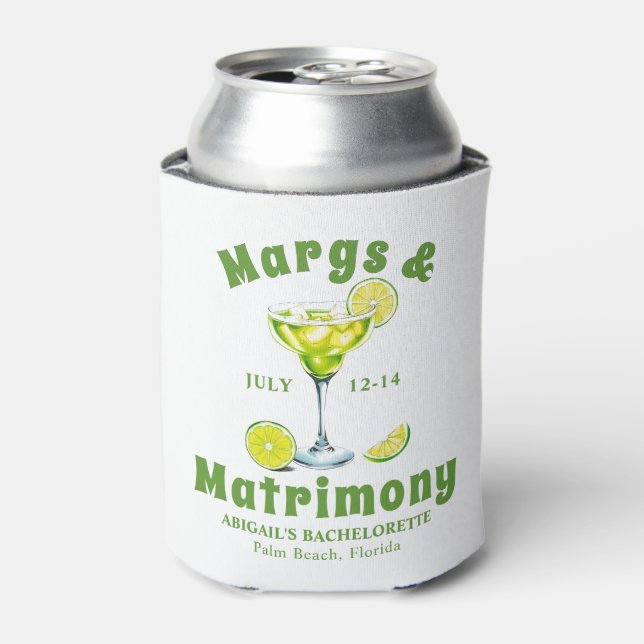 Rafraîchisseur Pour Canette Margs & Matrimony cocktail chaux vert bachelorette (Can devant)