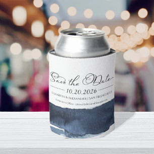 Rafraîchisseur Pour Canette Mariage Abstrait Enregistrer la date Invitations  