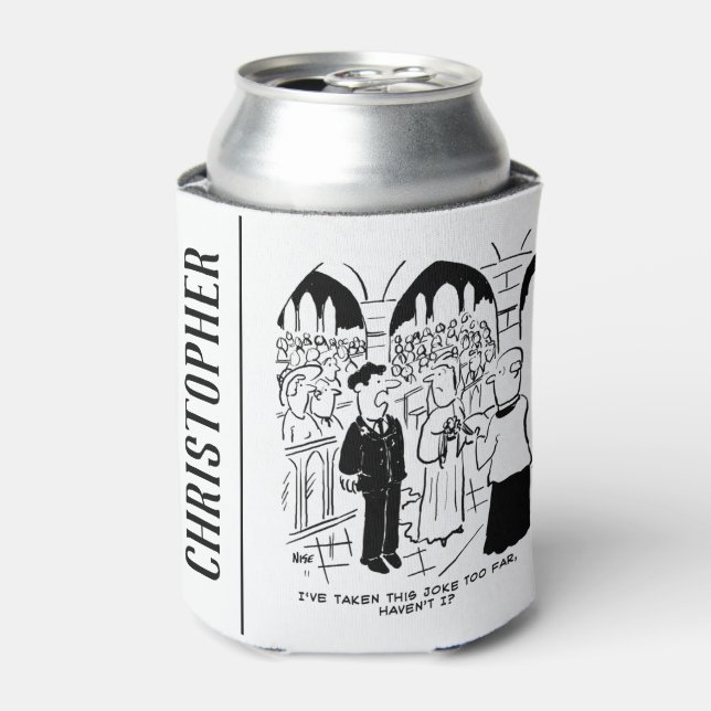 Rafraîchisseur Pour Canette Mariage - Bridegroom Practical Joke Cartoon (Can devant)