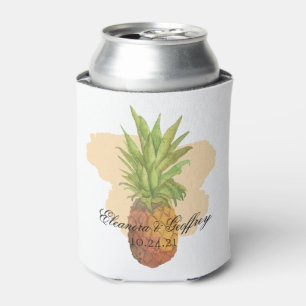 Rafraîchisseur Pour Canette Mariage côtier de l'ananas tropical d'été