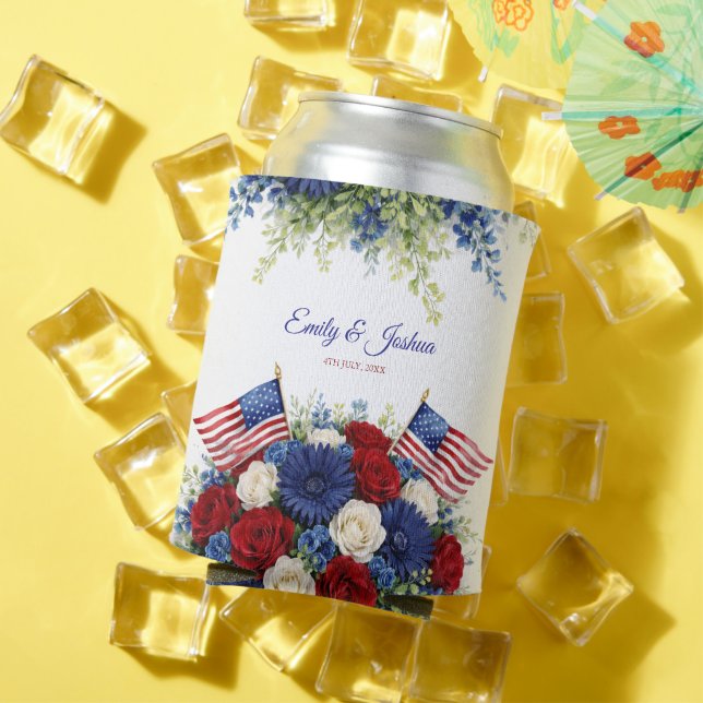 Rafraîchisseur Pour Canette Mariage du Jour de l'Indépendance du 4 juillet (Été in situ)
