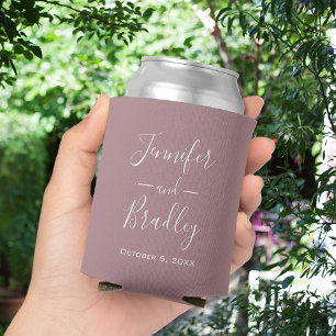 Rafraîchisseur Pour Canette Mariage personnalisé Dusty Rose