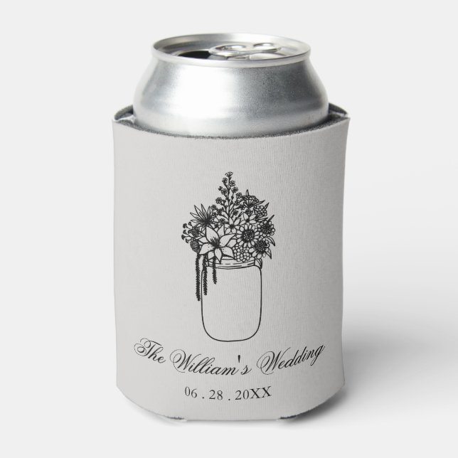 Rafraîchisseur Pour Canette Mariage rustique Fleur sauvage personnalisé (Can devant)