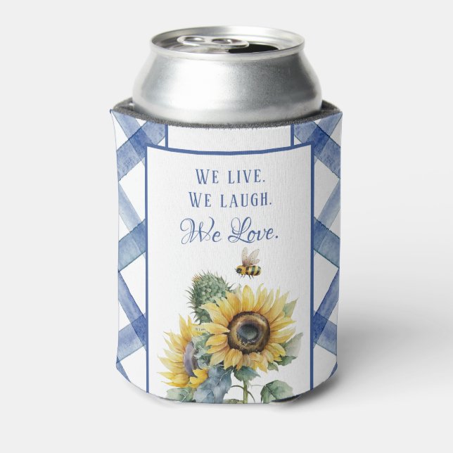 Rafraîchisseur Pour Canette Mariage Rustique Tournesol Faveur Peuvent Plus Fro (Can Dos)