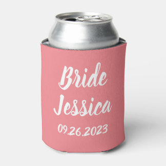 Rafraîchisseur Pour Canette Mariée Rose Élégant Écriture Cadeaux Mariages Élég