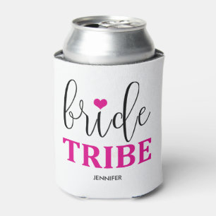 Rafraîchisseur Pour Canette Mariée Tribe Magenta Heart mignonne Bridesmaid