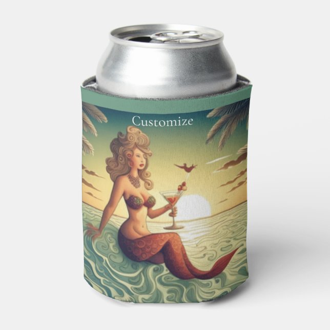 Rafraîchisseur Pour Canette Martini Classy Mermaid Thunder_Cove (Can devant)
