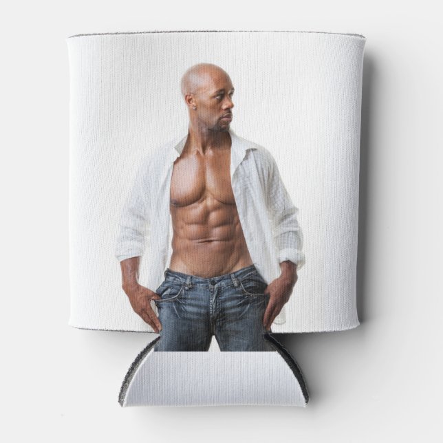 Rafraîchisseur Pour Canette Mec Canon Jolies Pectoraux Abdominaux Musclés Mail (Devant)