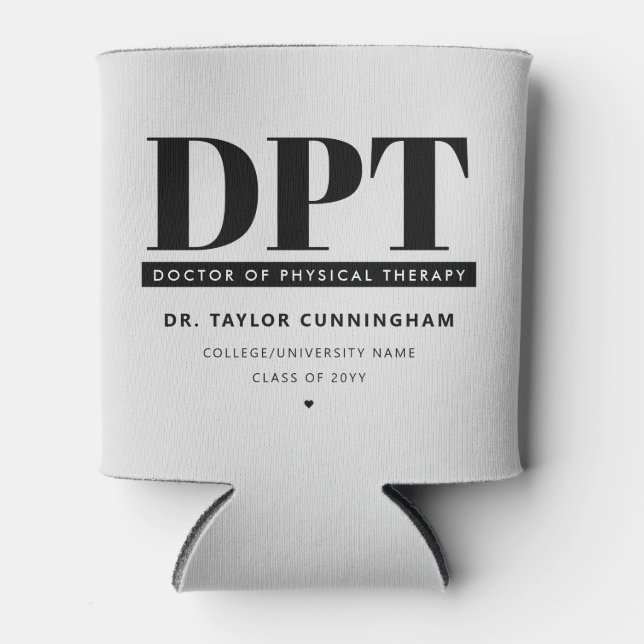 Rafraîchisseur Pour Canette Médecin DPT moderne personnalisé de thérapie physi (Devant)