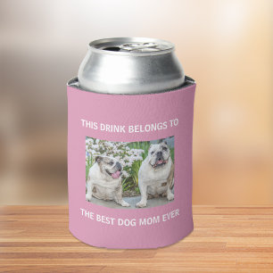 Rafraîchisseur Pour Canette Meilleur Chien Maman Jamais Personnalisé Photo Ros