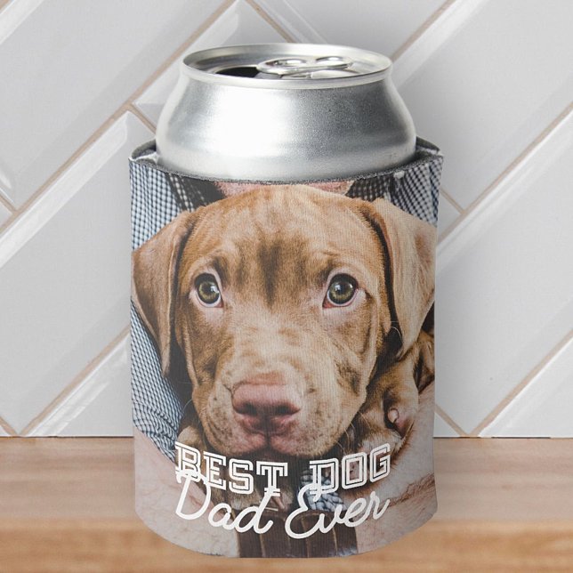 Rafraîchisseur Pour Canette Meilleur Chien Papa Jamais Moderne Personnalisé An (Créateur téléchargé)