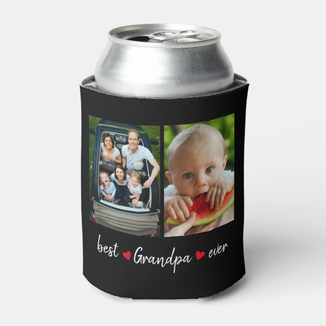 Rafraîchisseur Pour Canette Meilleur Grand-Père Jamais Noir 4 Photo Personnali (Can devant)