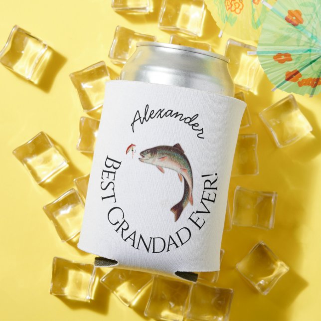 Rafraîchisseur Pour Canette Meilleur Grand-Père Jamais ! Pêcheurs de poissons  (Été in situ)