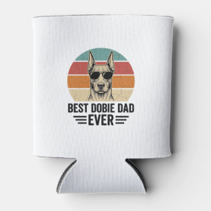 Rafraîchisseur Pour Canette Meilleur papa Dobie vintage Doberman T-shirt_1