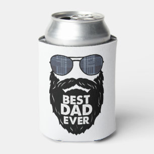 Rafraîchisseur Pour Canette Meilleur papa jamais barbe barbu lunettes de solei