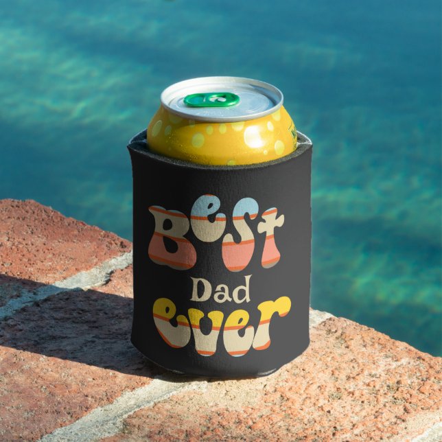 Rafraîchisseur Pour Canette Meilleur papa jamais rétro (Piscine in situ)