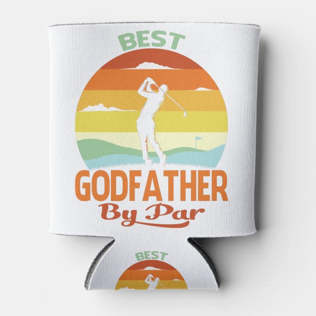 Rafraîchisseur Pour Canette Meilleur Parrain Par Fête des pères Golf Chemise C (Devant)