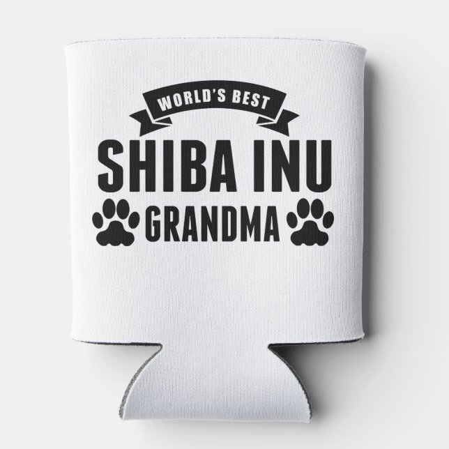 Rafraîchisseur Pour Canette Meilleur Shiba Inu Grand-mère du monde (Dos)