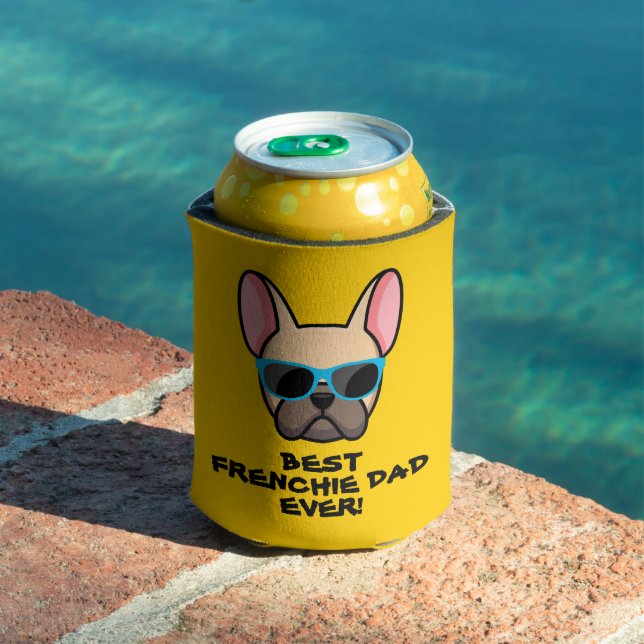 Rafraîchisseur Pour Canette Meilleure Fête des pères Frenchie Dad (Piscine in situ)