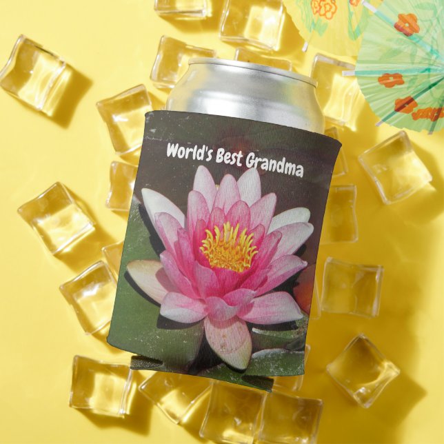 Rafraîchisseur Pour Canette Meilleure Grand-Mère Au Monde Rose Water Lily Flow (Été in situ)