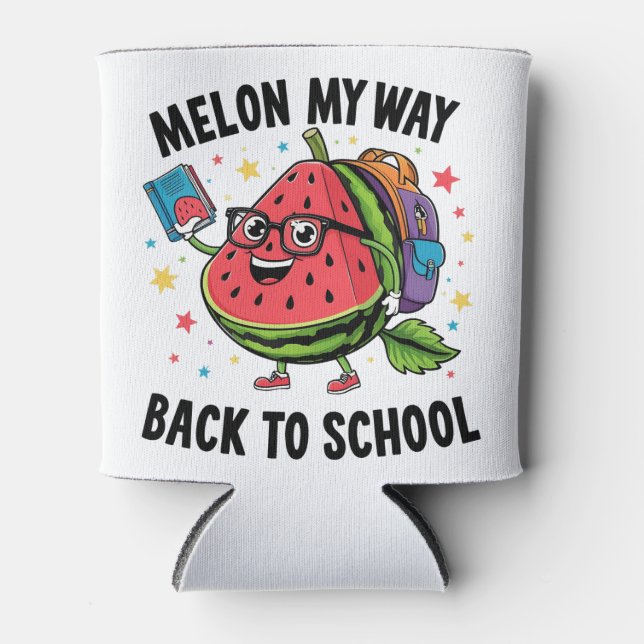 Rafraîchisseur Pour Canette Melon my Way Back to School Watermelon Fruit (Devant)