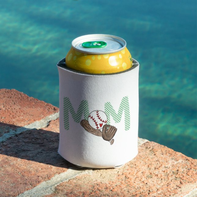 Rafraîchisseur Pour Canette Mère de baseball Green Trefoil Preppy Sports Maman (Piscine in situ)