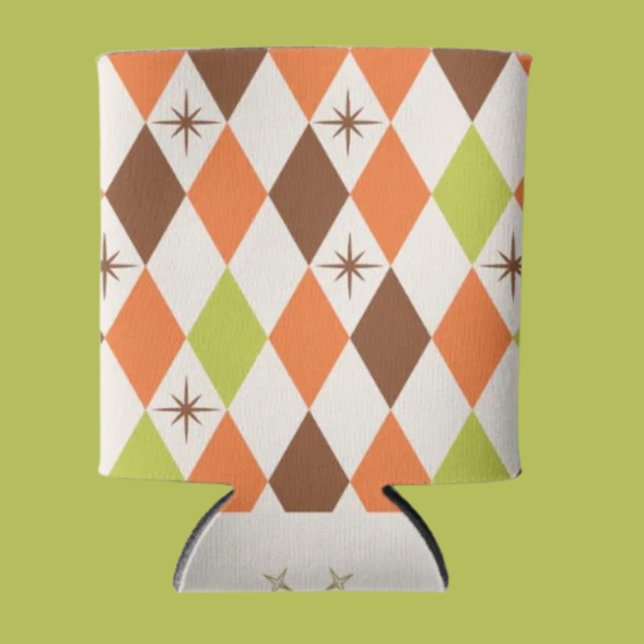Rafraîchisseur Pour Canette Mid-Century Vibes – Retro Geometric (Créateur téléchargé)