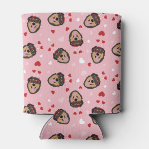 Rafraîchisseur Pour Canette Mignonne amour chien rose rouge