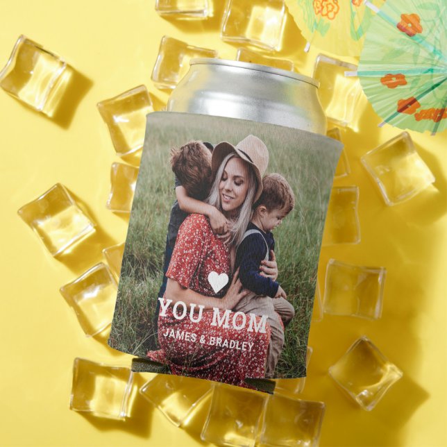 Rafraîchisseur Pour Canette Mignonne COEUR T'AIME MÈRE Fête des Mères Photo (Été in situ)