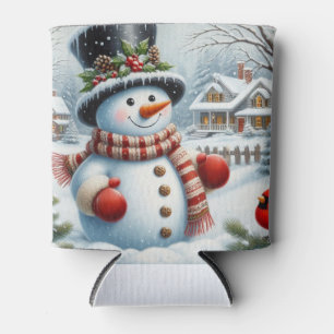 Rafraîchisseur Pour Canette Mignonne, Vintage/Whimsical bonhomme de neige de N