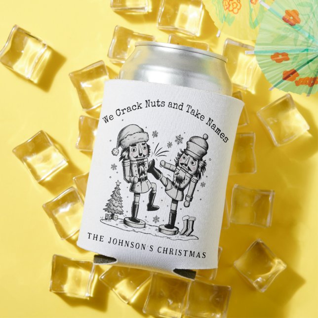 Rafraîchisseur Pour Canette Mignons drôles noix personnalisées Noël (Été in situ)