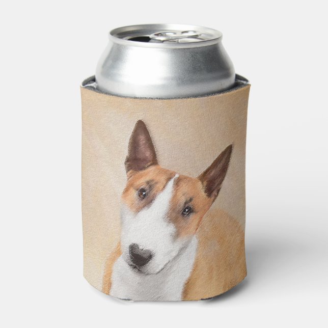 Rafraîchisseur Pour Canette Miniature Taureau Terrier Peinture - Joli Original (Can devant)