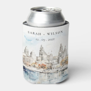 Rafraîchisseur Pour Canette Minimal Kansas City Missouri Watercolor Mariage