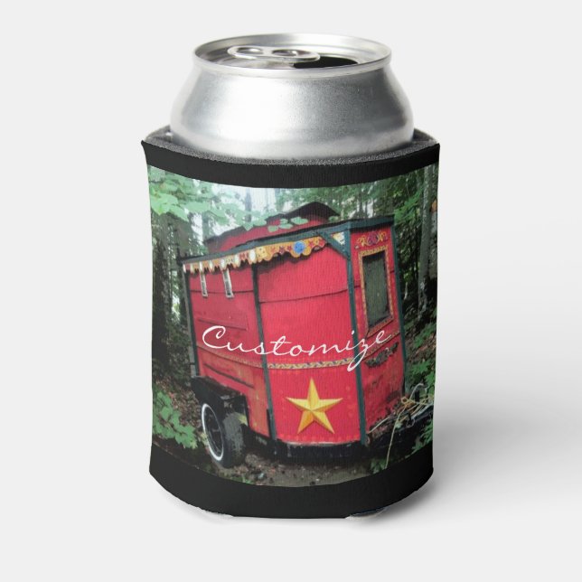 Rafraîchisseur Pour Canette Minuscule caravane rouge tzigane customisée (Can Dos)