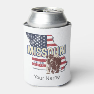 Rafraîchisseur Pour Canette Missouri State États-Unis Carte rétro Vintage USA