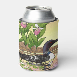 Rafraîchisseur Pour Canette MN State Bird Flower Loon Lady Slipper