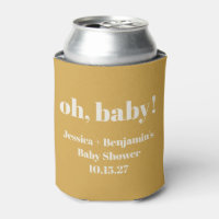 Moderne Cute Dusty Jaune Baby shower Nom personnal