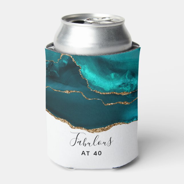 Rafraîchisseur Pour Canette Moderne élégant Turquoise Agate Fabuleux à 40 ans (Can devant)