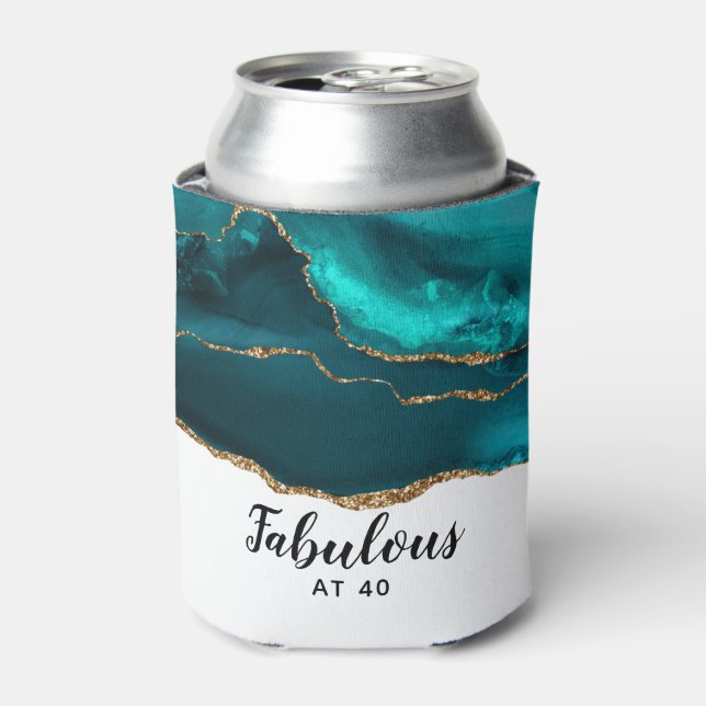 Rafraîchisseur Pour Canette Moderne élégant Turquoise Agate Fabuleux à 40 ans (Can devant)