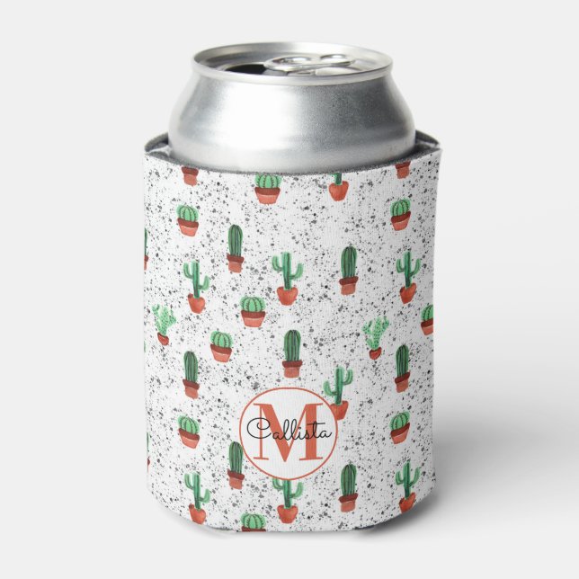 Rafraîchisseur Pour Canette Monogramme de pots en terre cuite verte (Can devant)