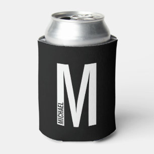 Rafraîchisseur Pour Canette Monogramme et nom personnalisés modernes
