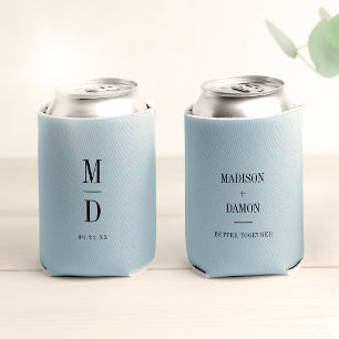 Rafraîchisseur Pour Canette Monogramme minimaliste moderne Mariage Noms élégan